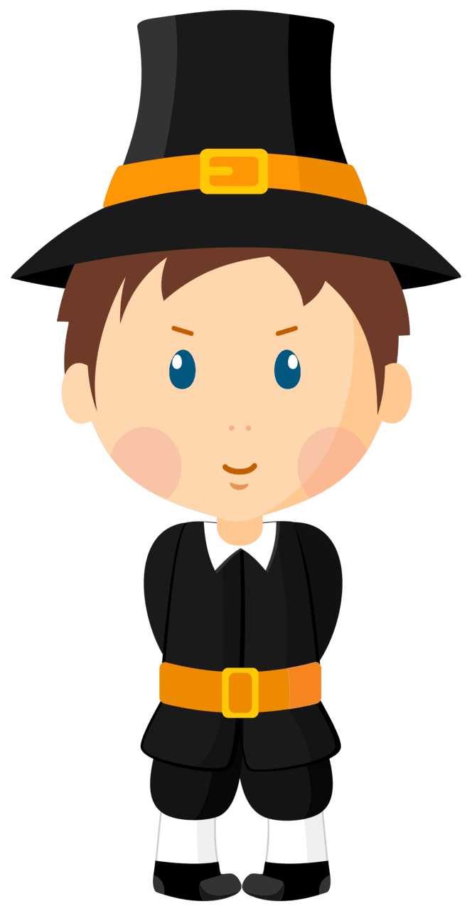 Pilgrim boy clipart image high quality images and