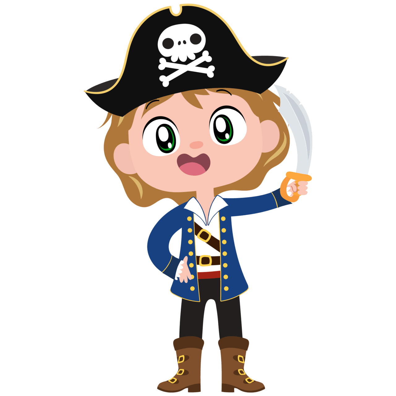 Pirate pin page clipart free
