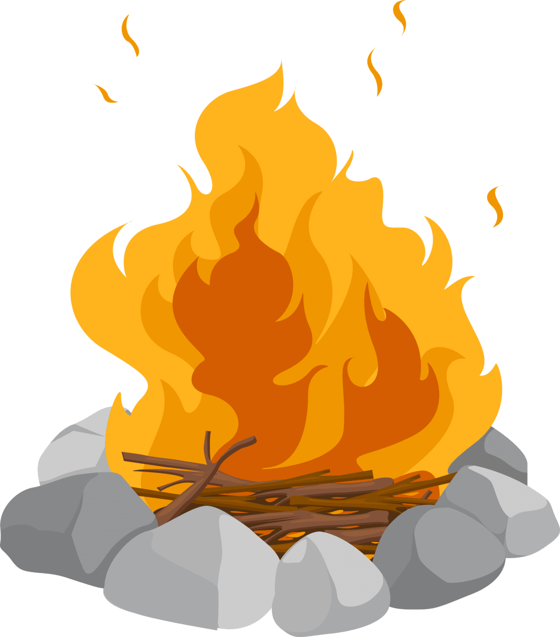 Campfire cartoon bonfire clipart pic background