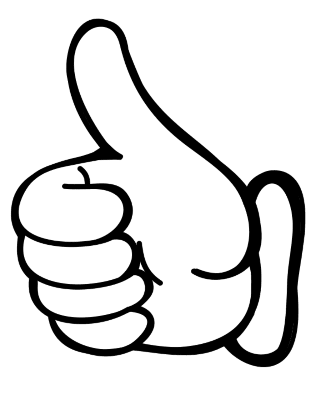 Thumbs up pin page clipart picture