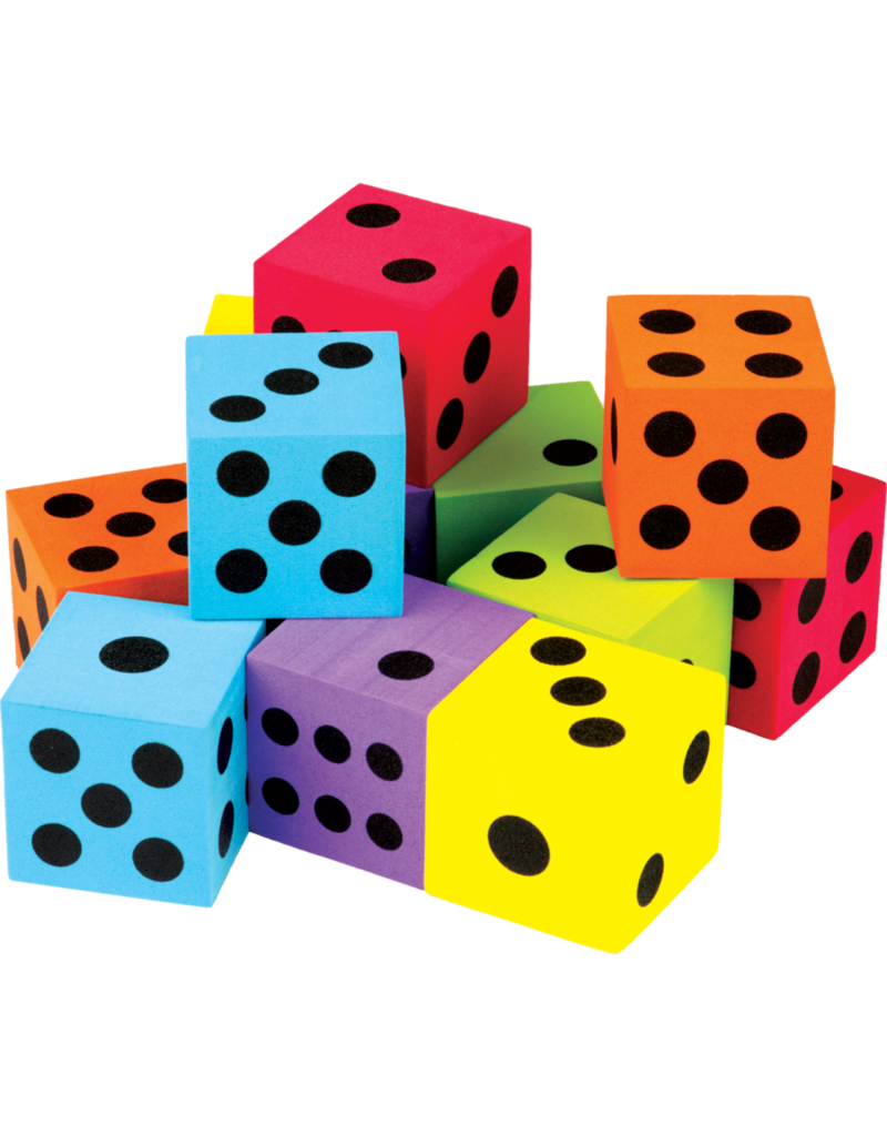 Colorful large dice pack tools teaching clipart image
