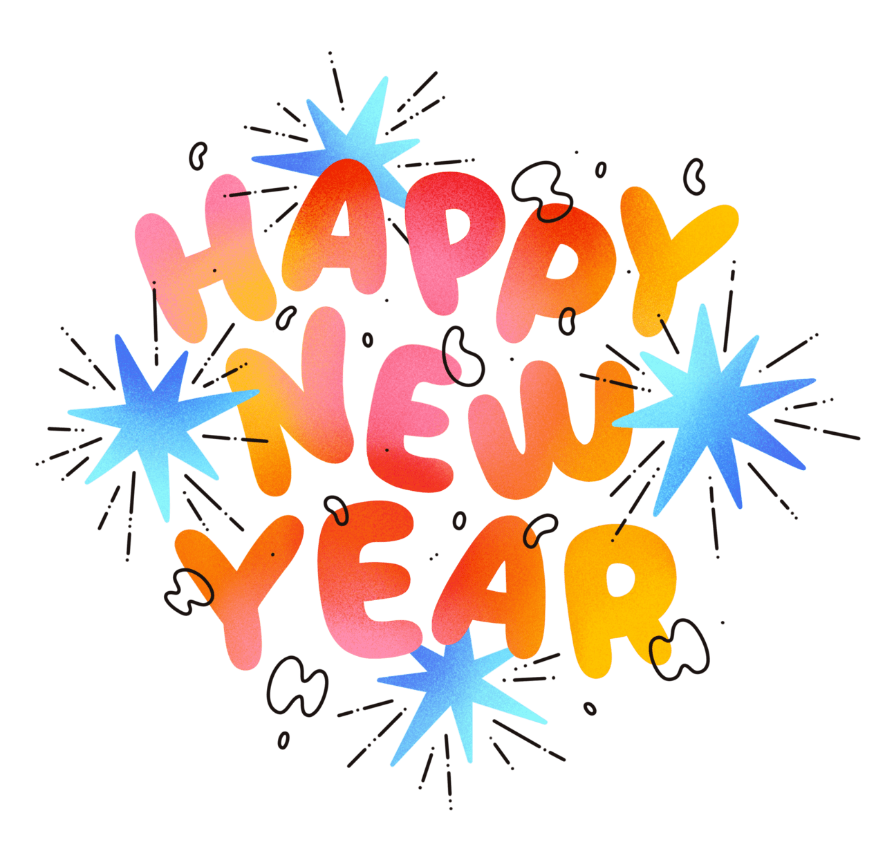 Letter happy new year clipart picture