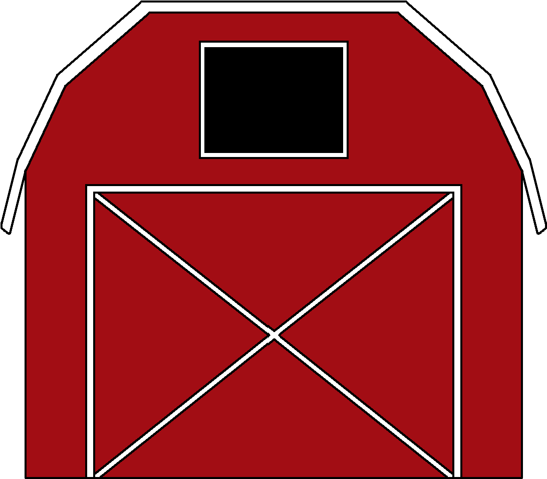 Red barn clipart image with no background