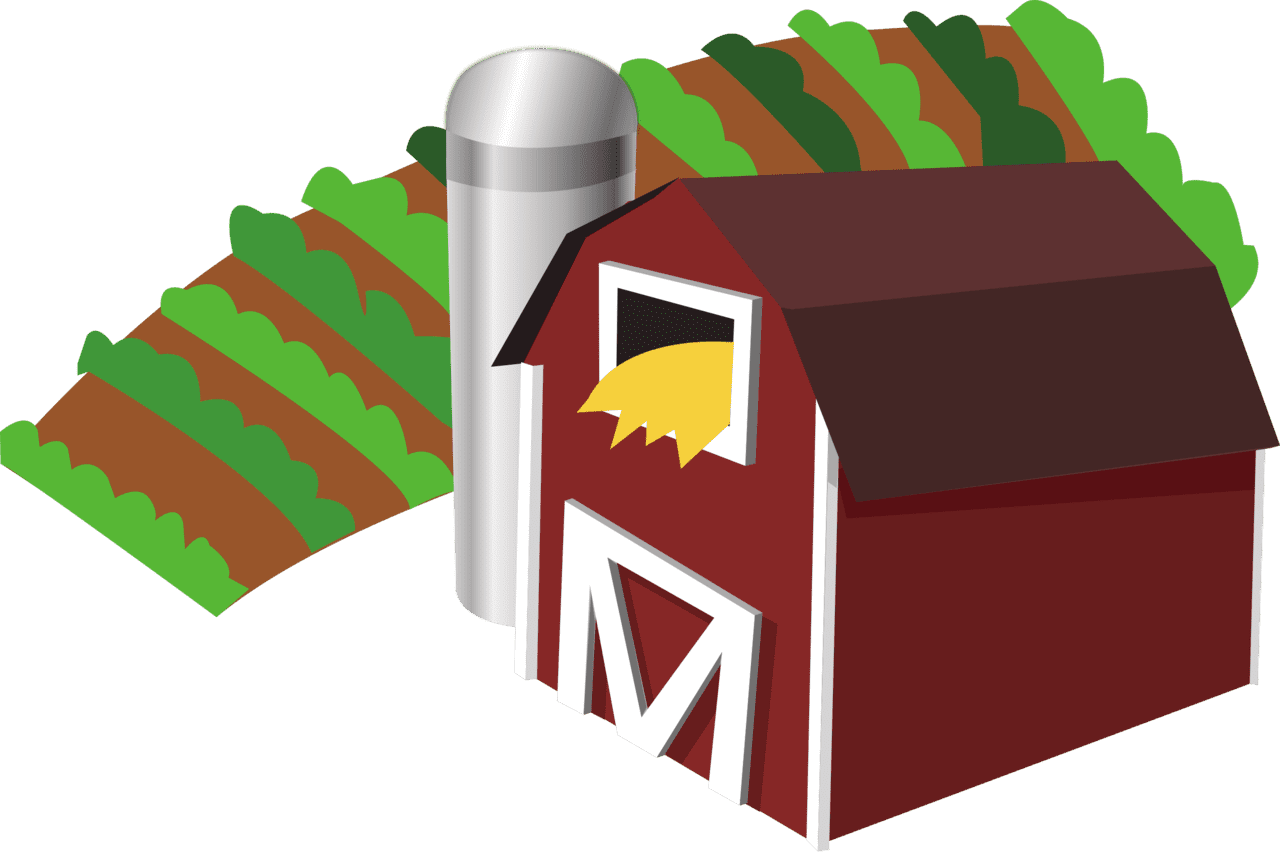 Barn with farm clipart logo