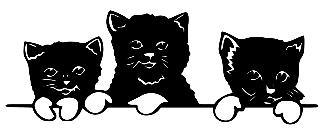 Black cat vintage graphic bie clipart free