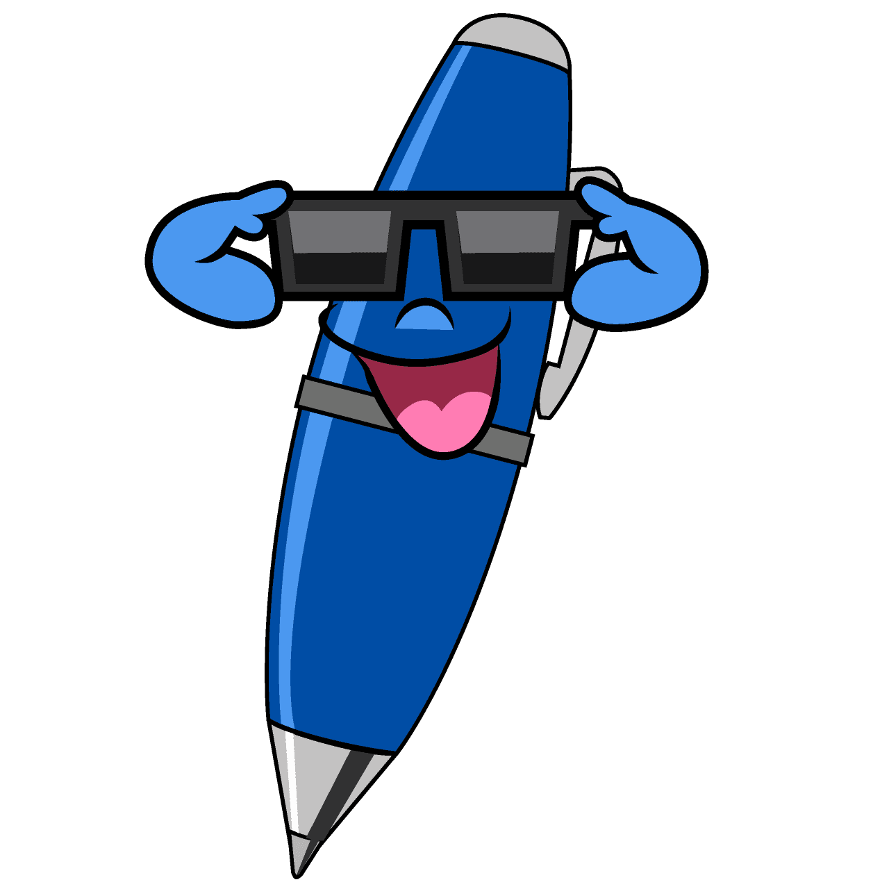 Cool pen cartoon clipart image