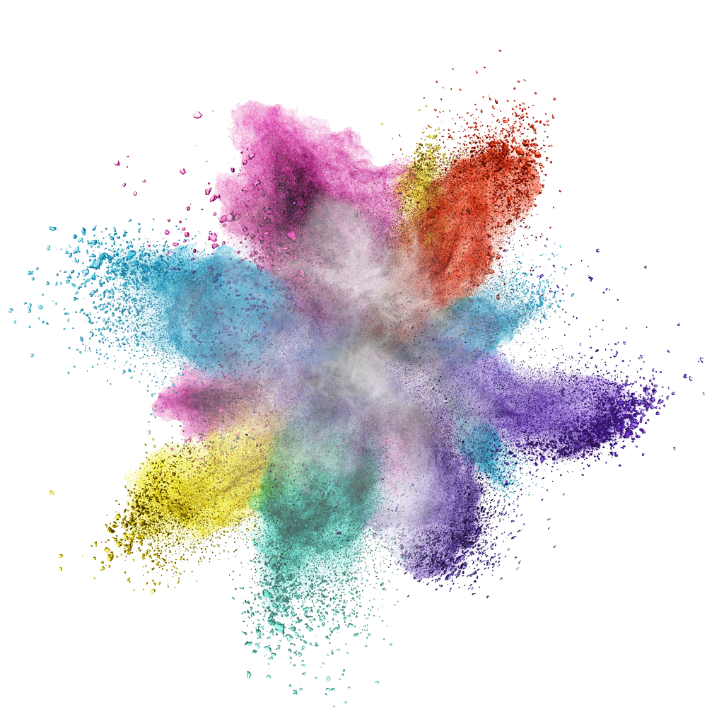 Colorful powder explosion clipart logo