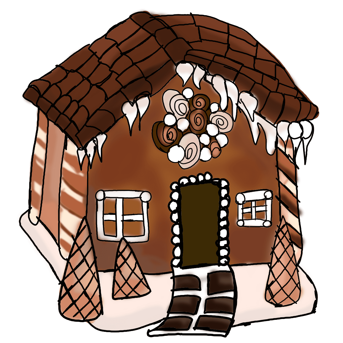 Day gingerbread house fanart by vanillawaffer clipart clip art