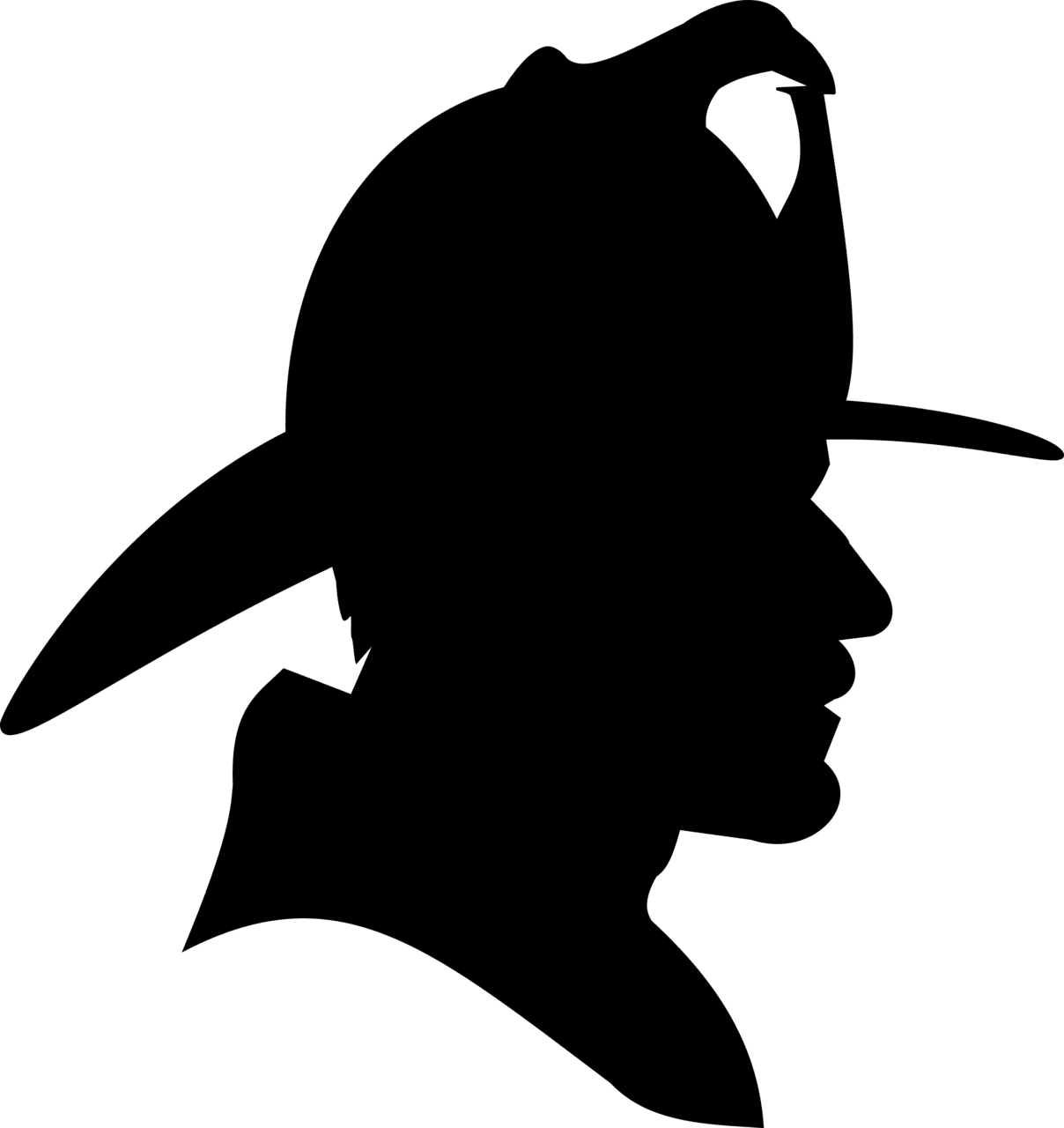 Firefighter pro silhouette clipart picture