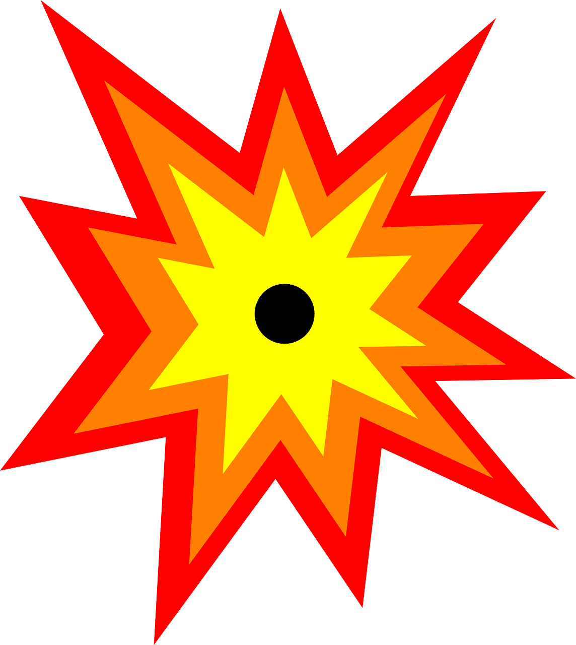 Explosion detonation blast vector graphic clipart