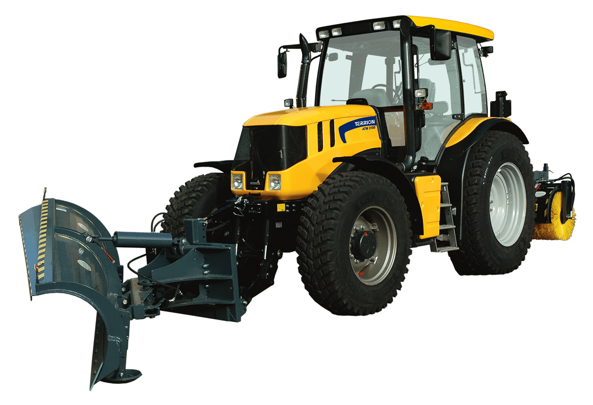 Yellow tractor clipart free