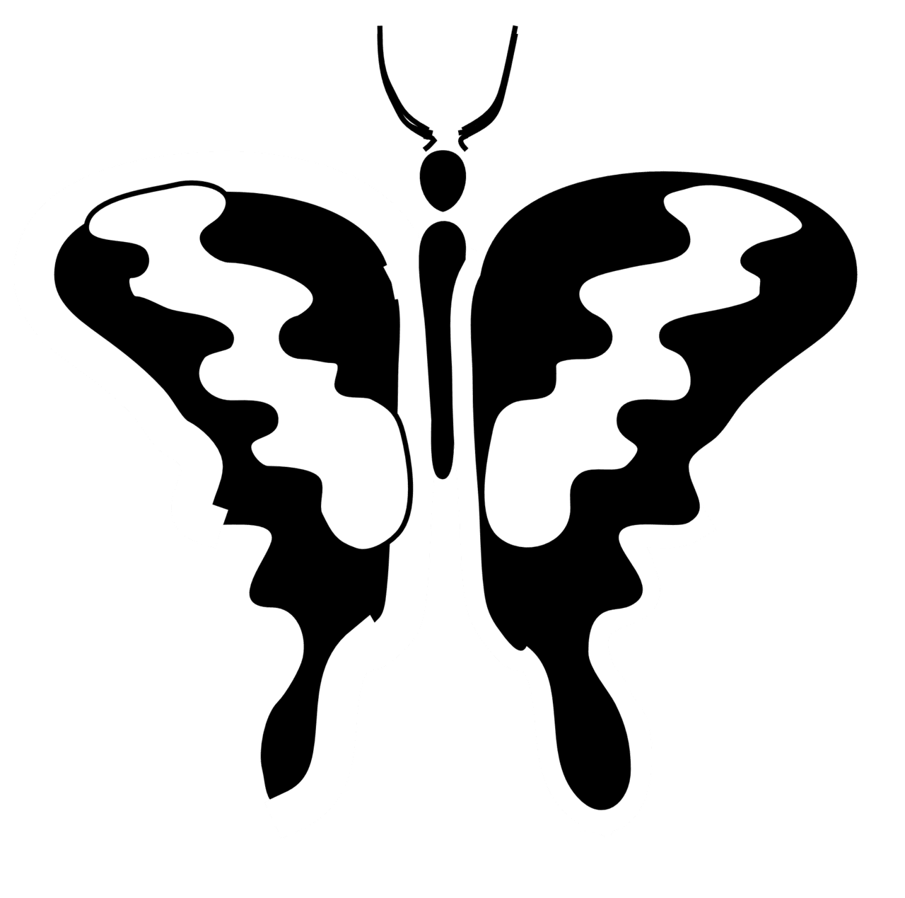 Butterfly black and white line art letters colouringbookorg clipart best transparent