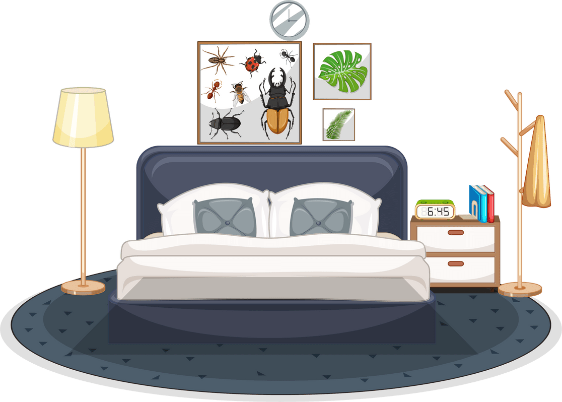 Bedroom dream furniture clipart background