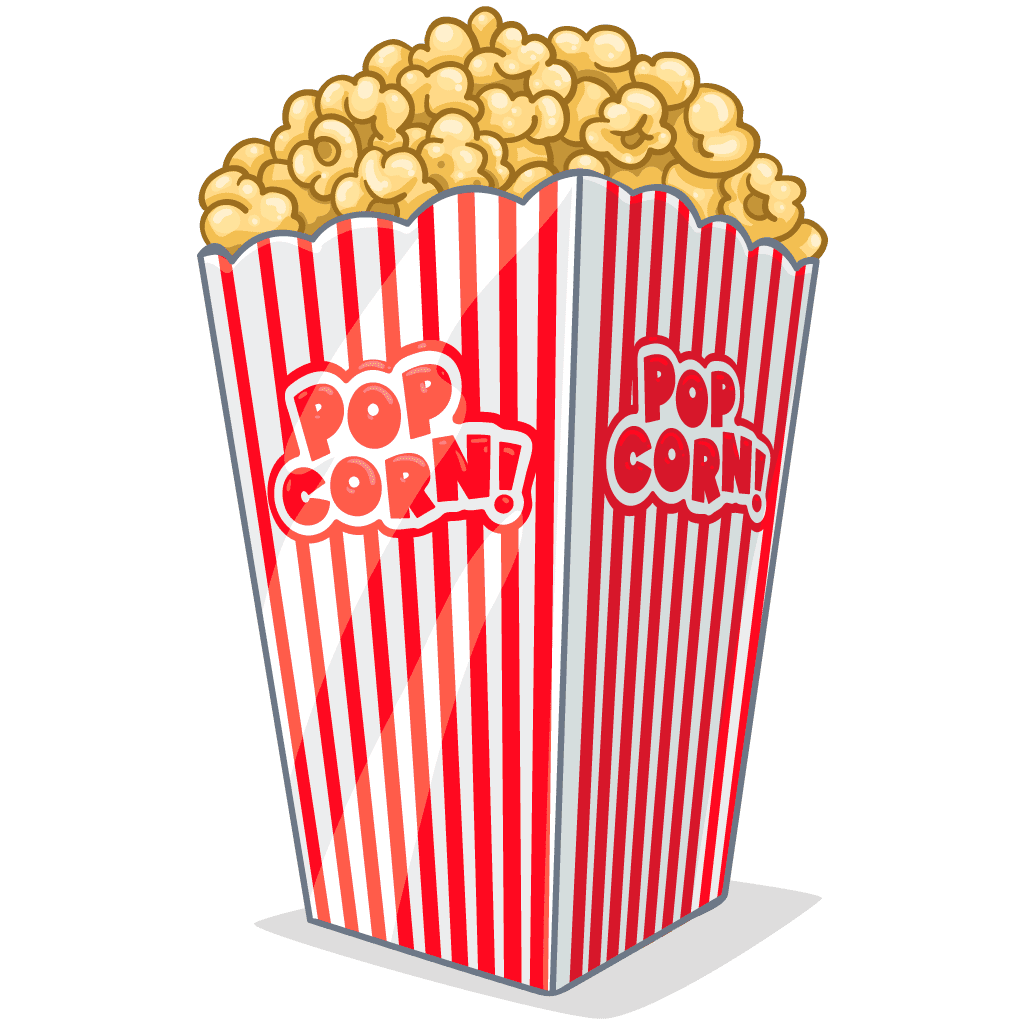 Snack popcorn clipart transparent