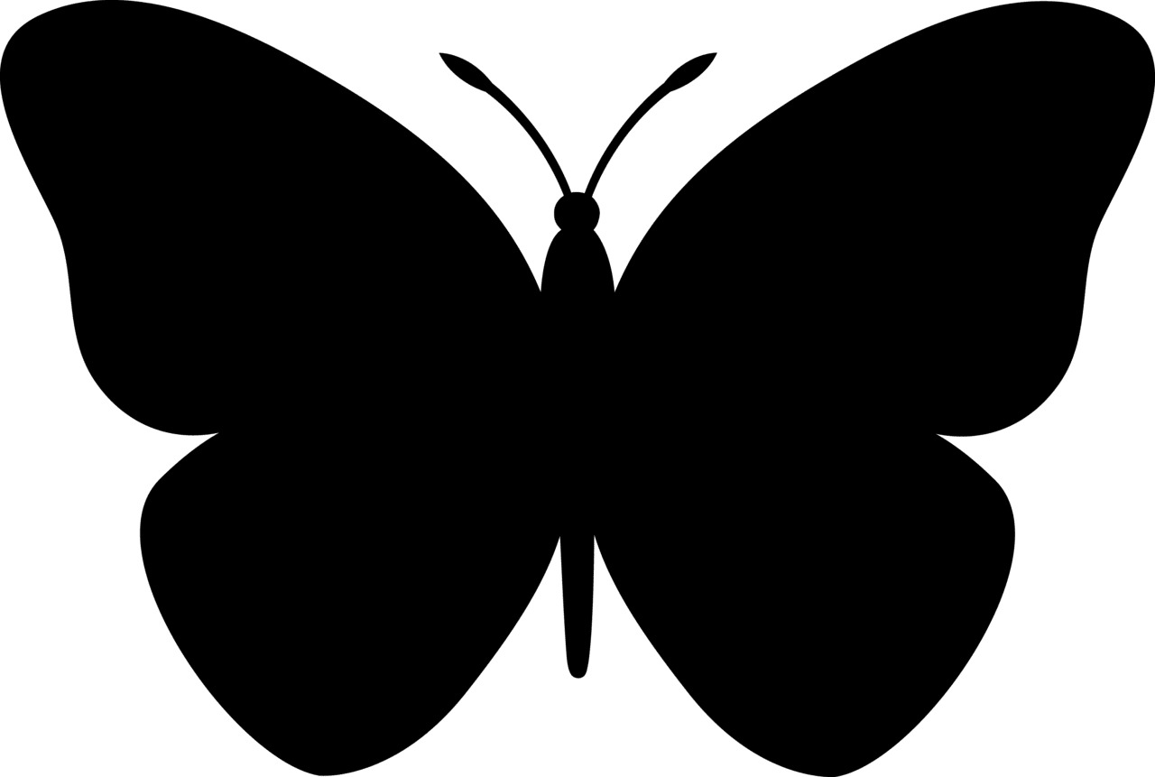 Butterfly black and white clipart images