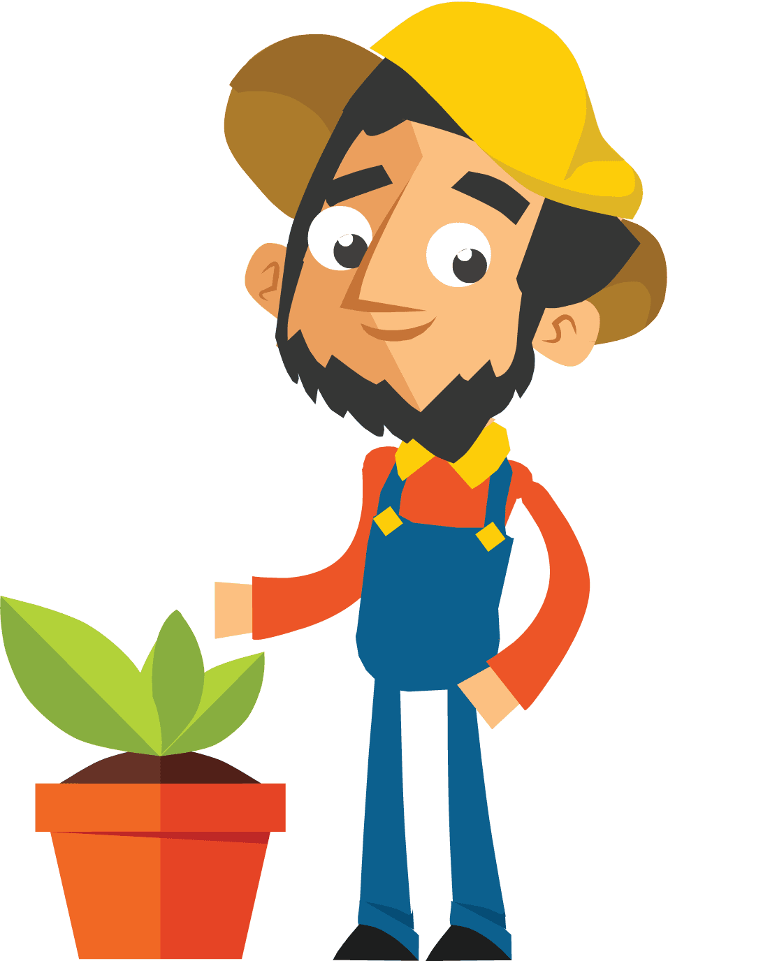 Happy farmer clipart vector