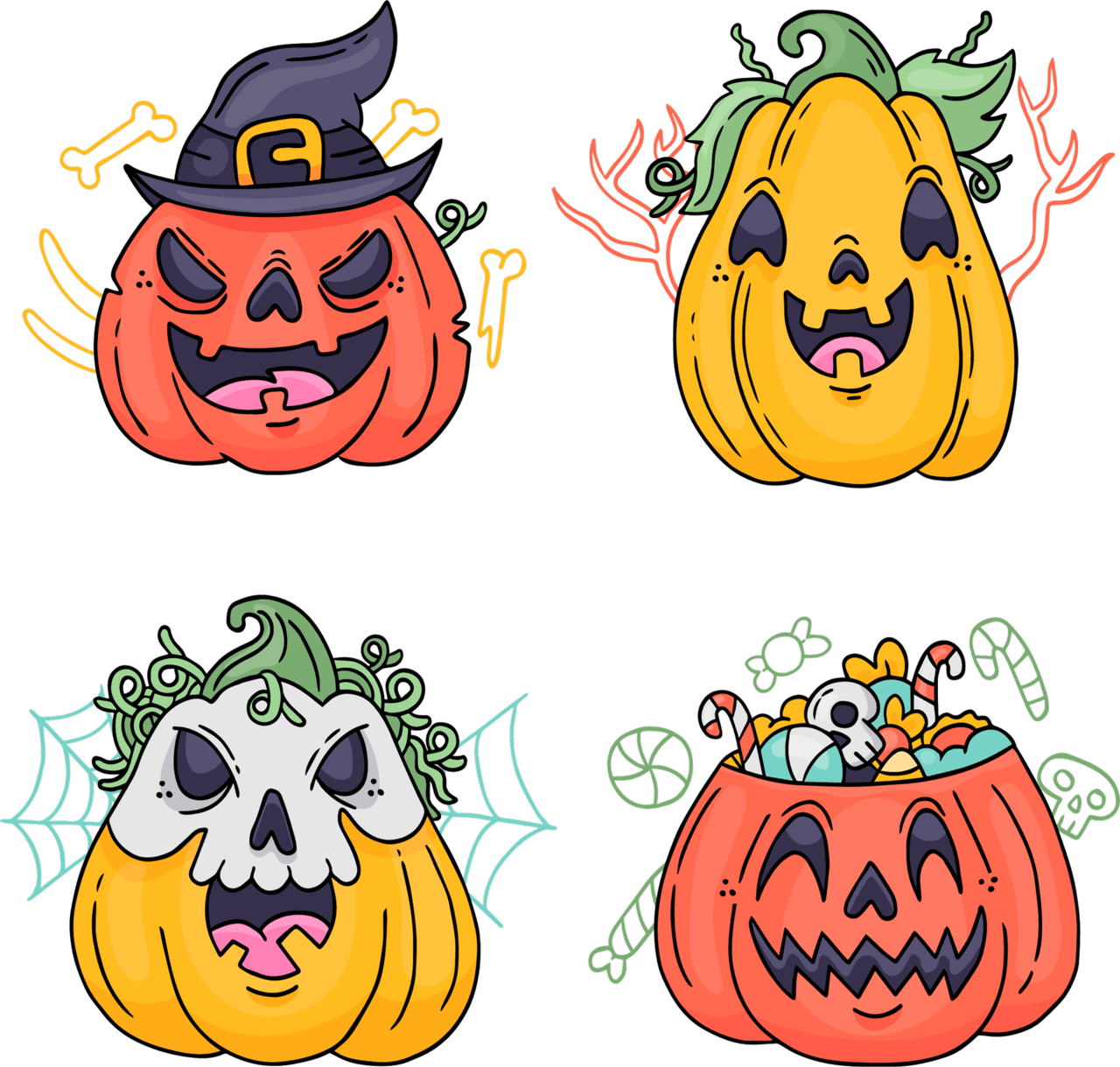 Cute halloween makeup horror image clipart