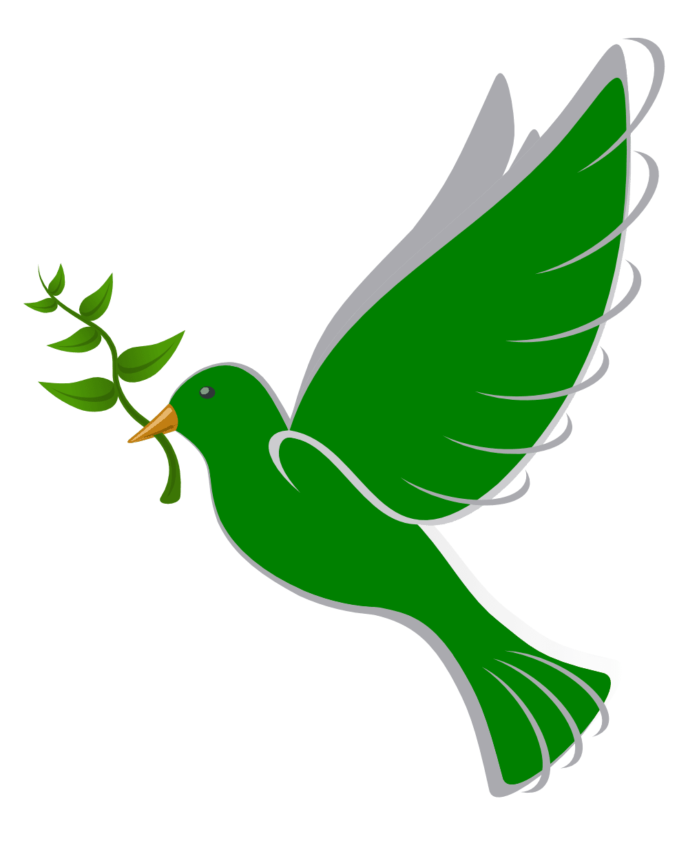 Dove pin page clipart image 2