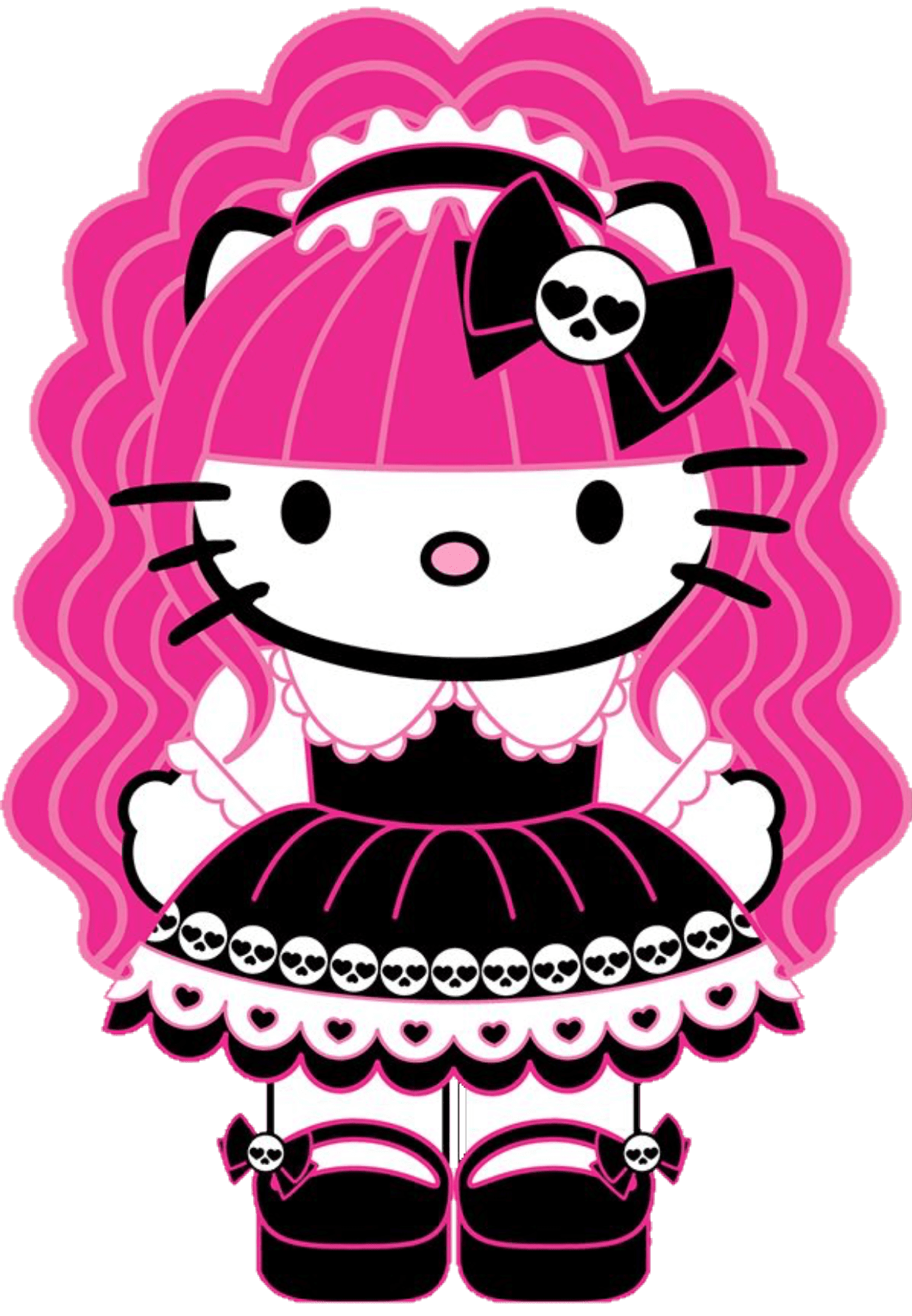 Hello kitty pin page clipart vector 6