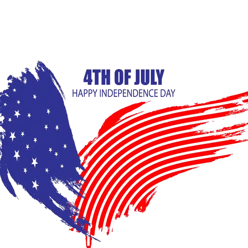 Th of july happy independence with america flag clipart free