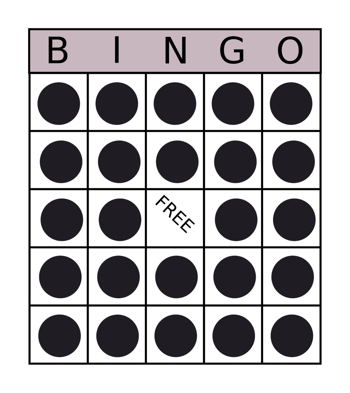 Bingo card background clipart