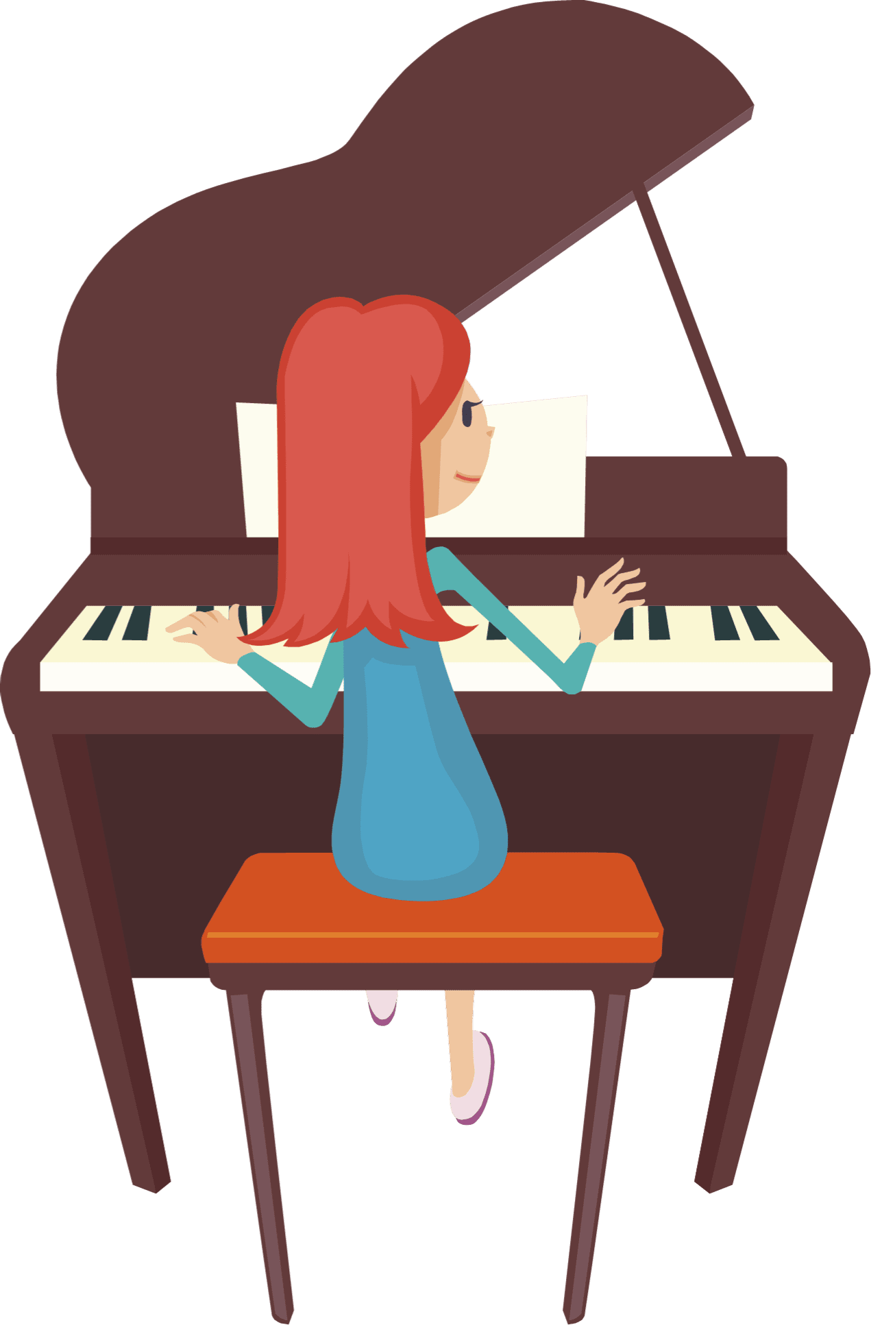 Piano page animated clipart lessons free