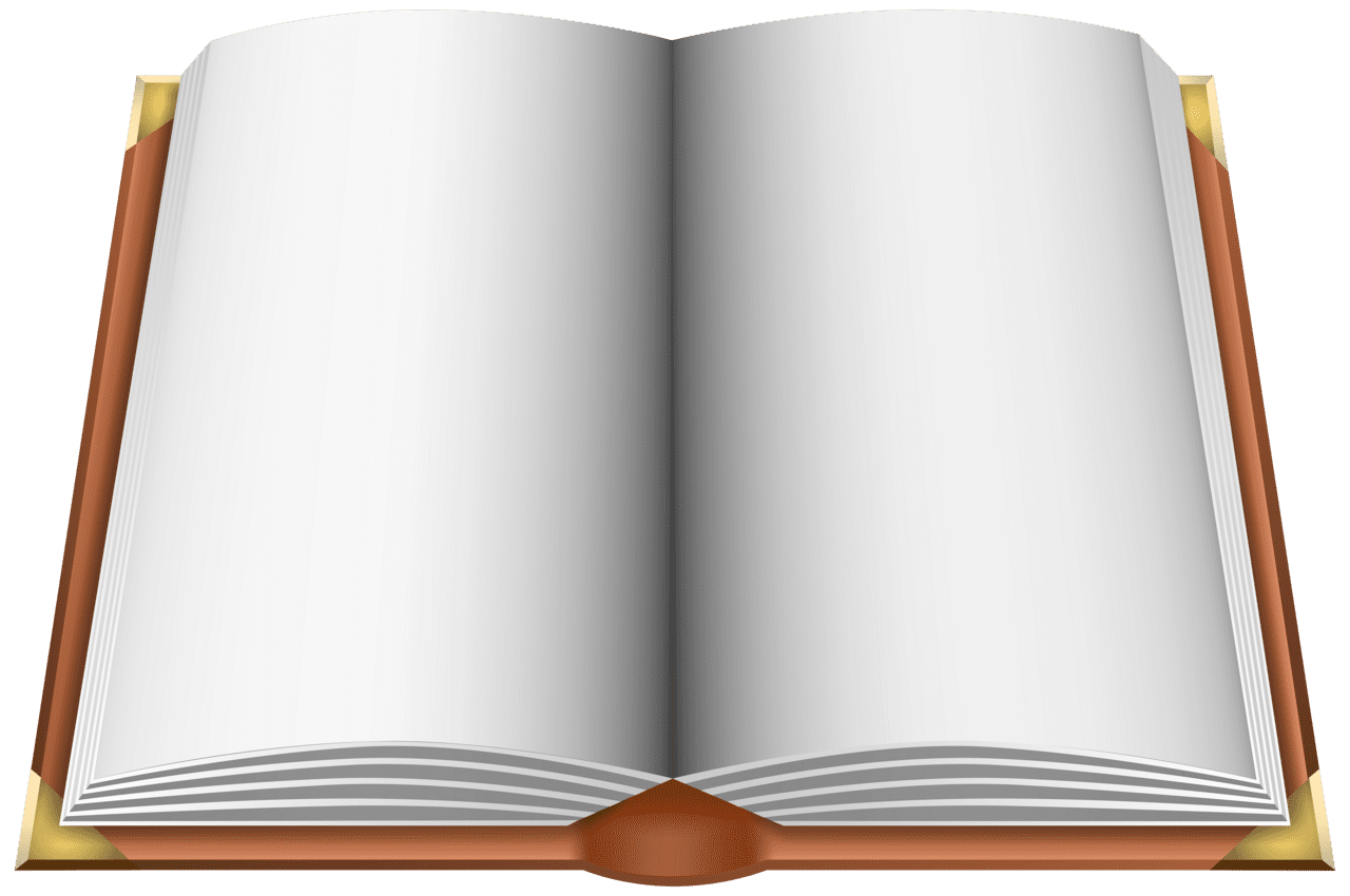 Open book brown clipart image