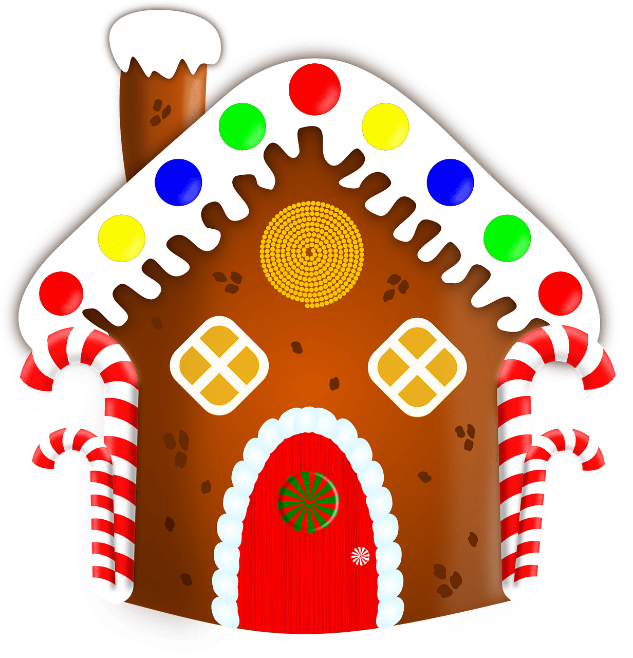 Gingerbread house vector graphic clipart