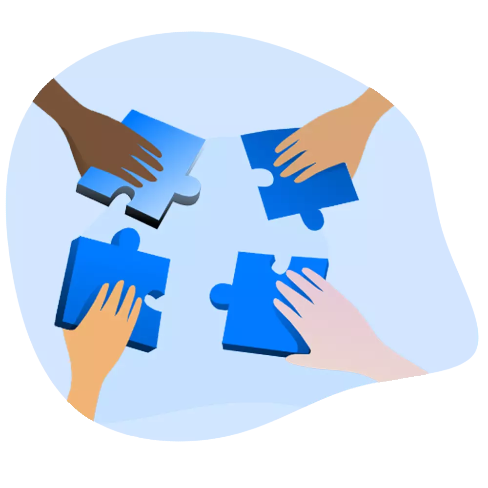 Teamwork about us clipart vector