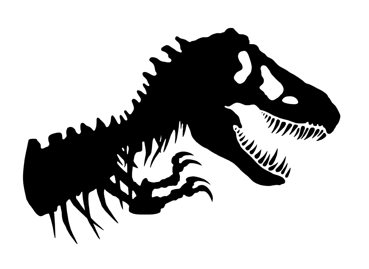 Dino jurassic park tyrannosaurus skeleton updated by thecreeper deviantart clipart logo