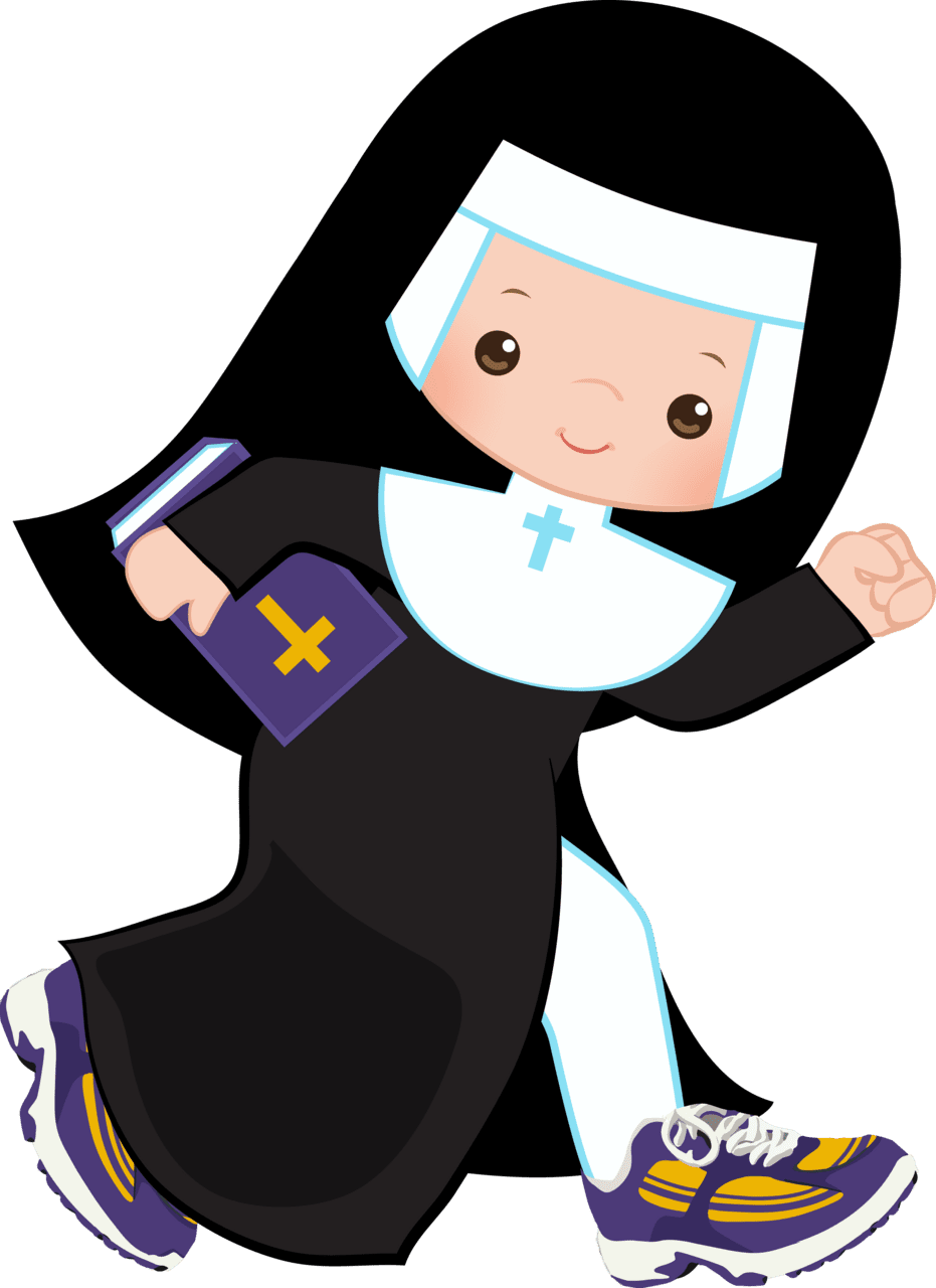 Nun run use running clipart large size image