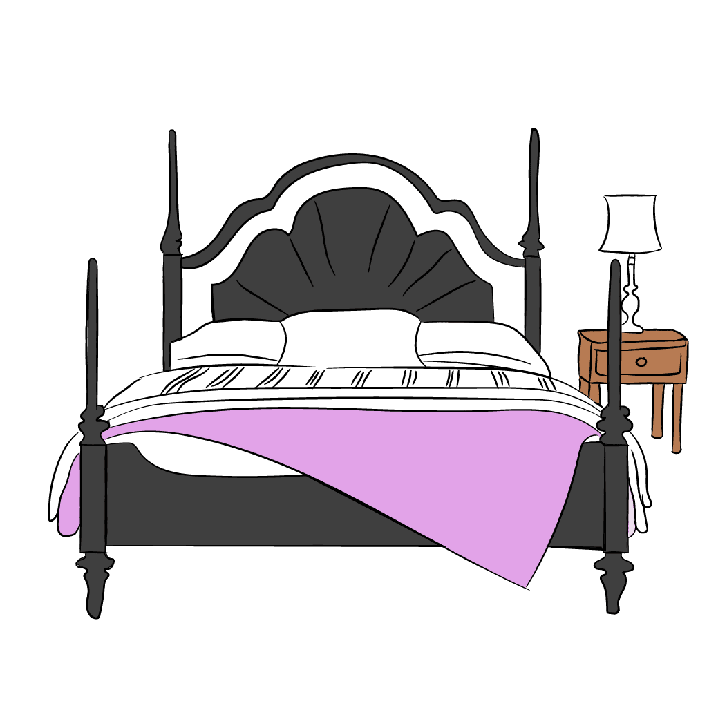 Bedroom mauve media clipart vector