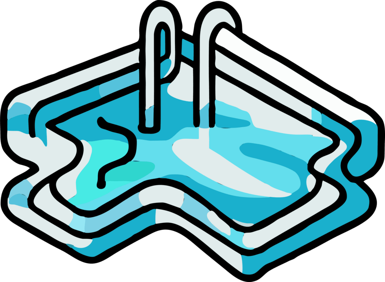 Swimming pool graphic clipart design logo