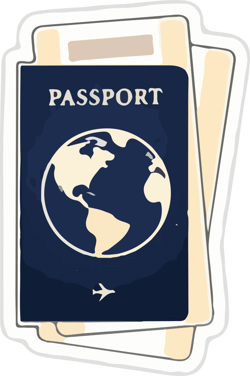 Travel passport clipart transparent