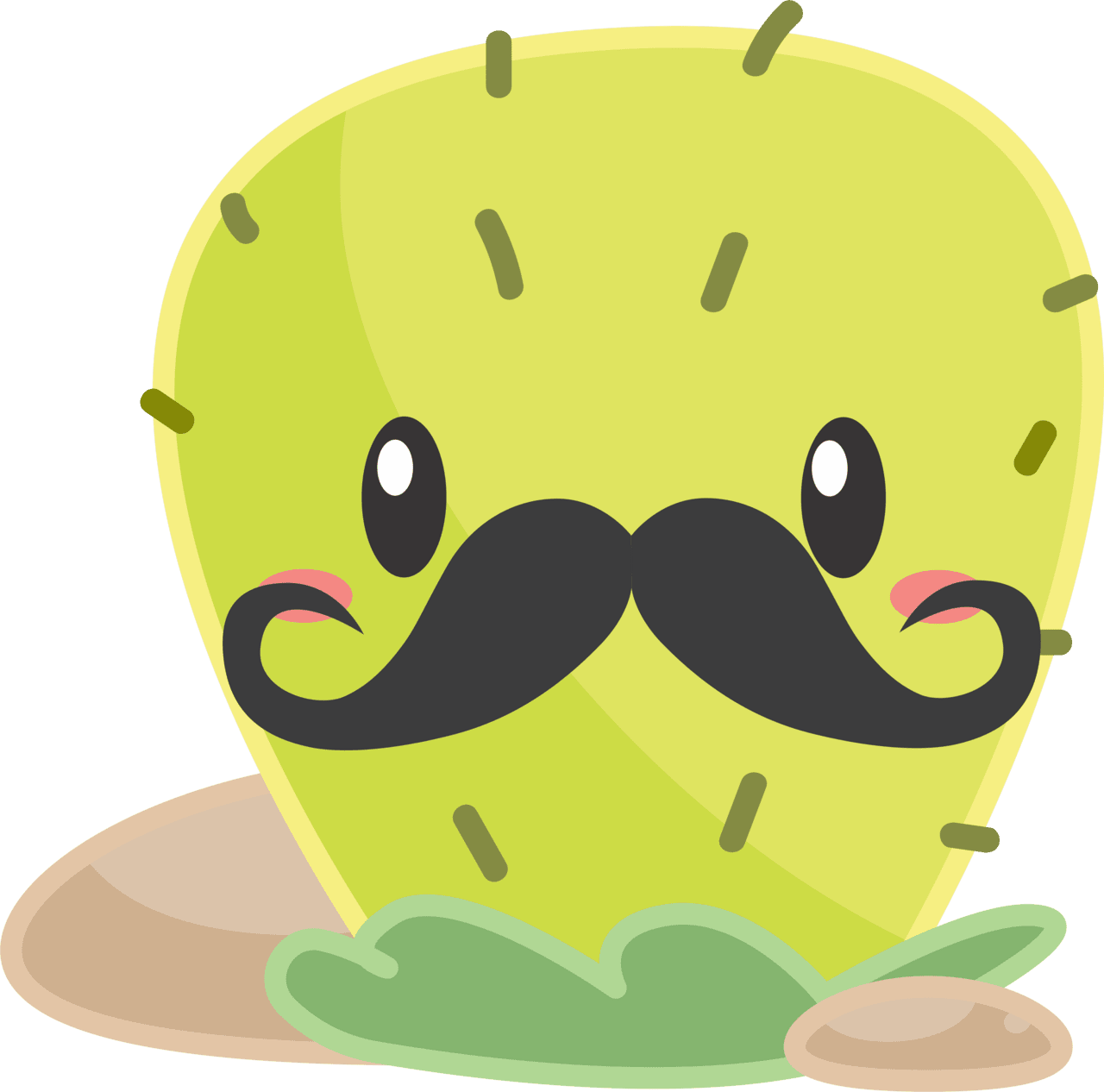 Mustache pin page clipart image