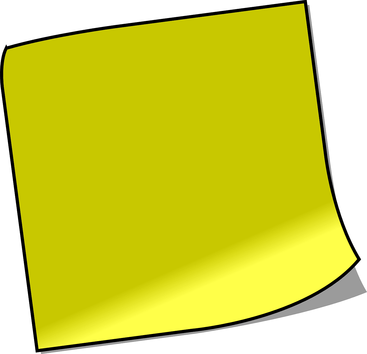 Photo of note sticky memo reminder yellow from clipart