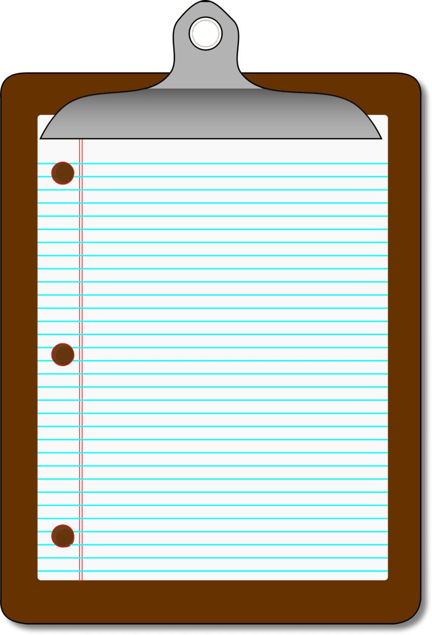 Clipboard lined paper clipart photo