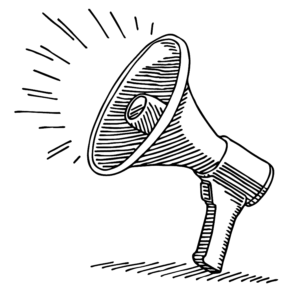 Megaphone page clipart clip art 2