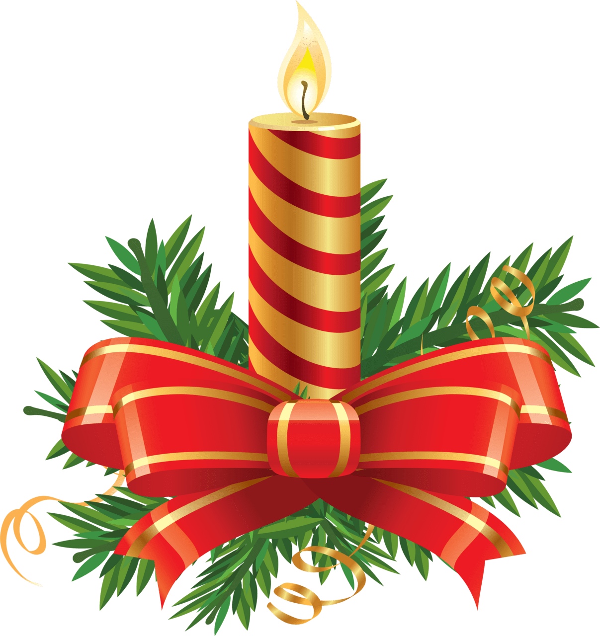 Christmas candle image for clipart 2