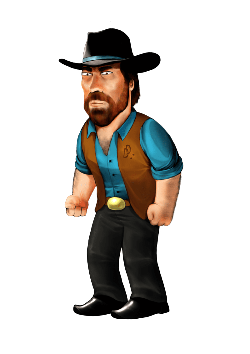 Cowboy chuck norris image for clipart