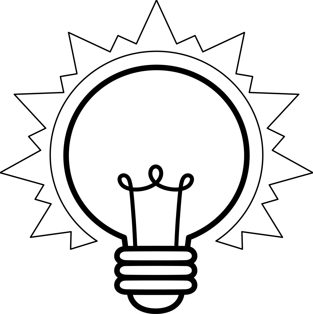 Light bulb pin page clipart free 2