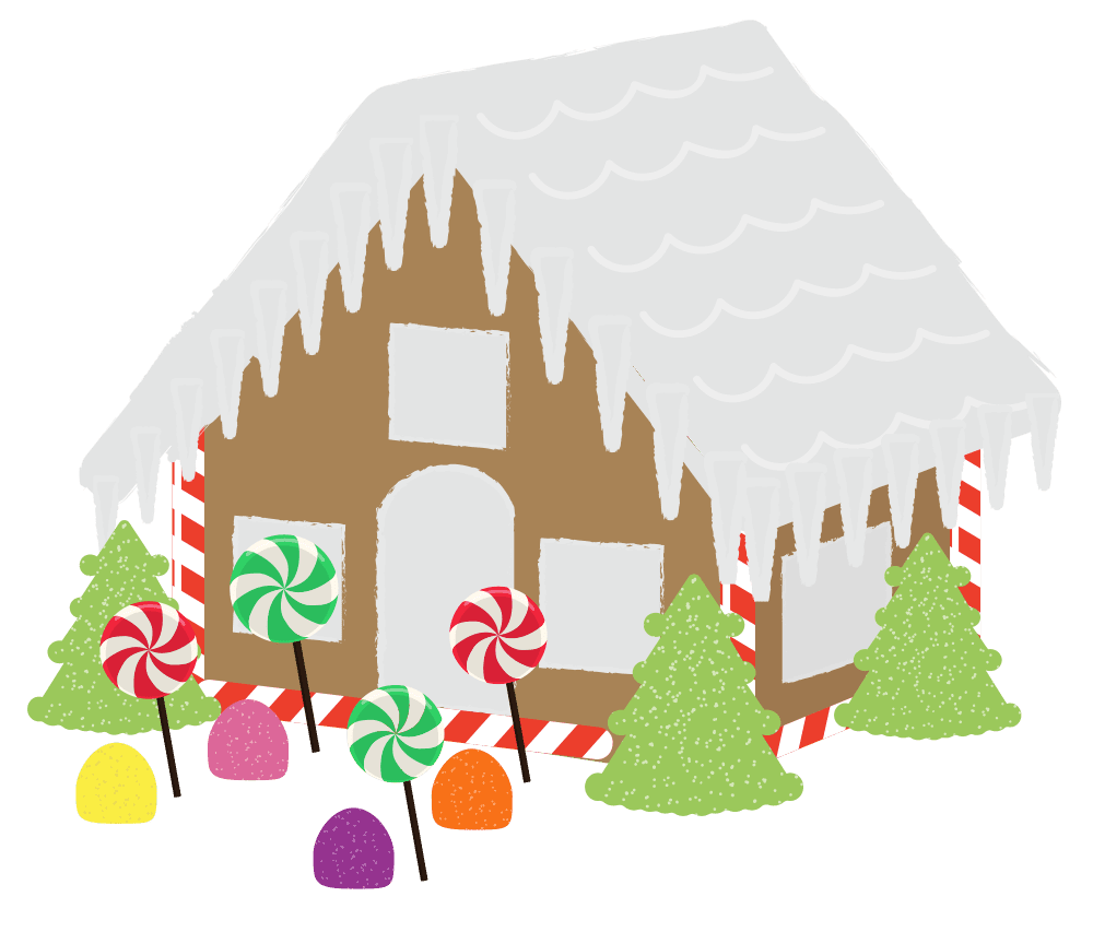 Gingerbread house wednesday clipart background
