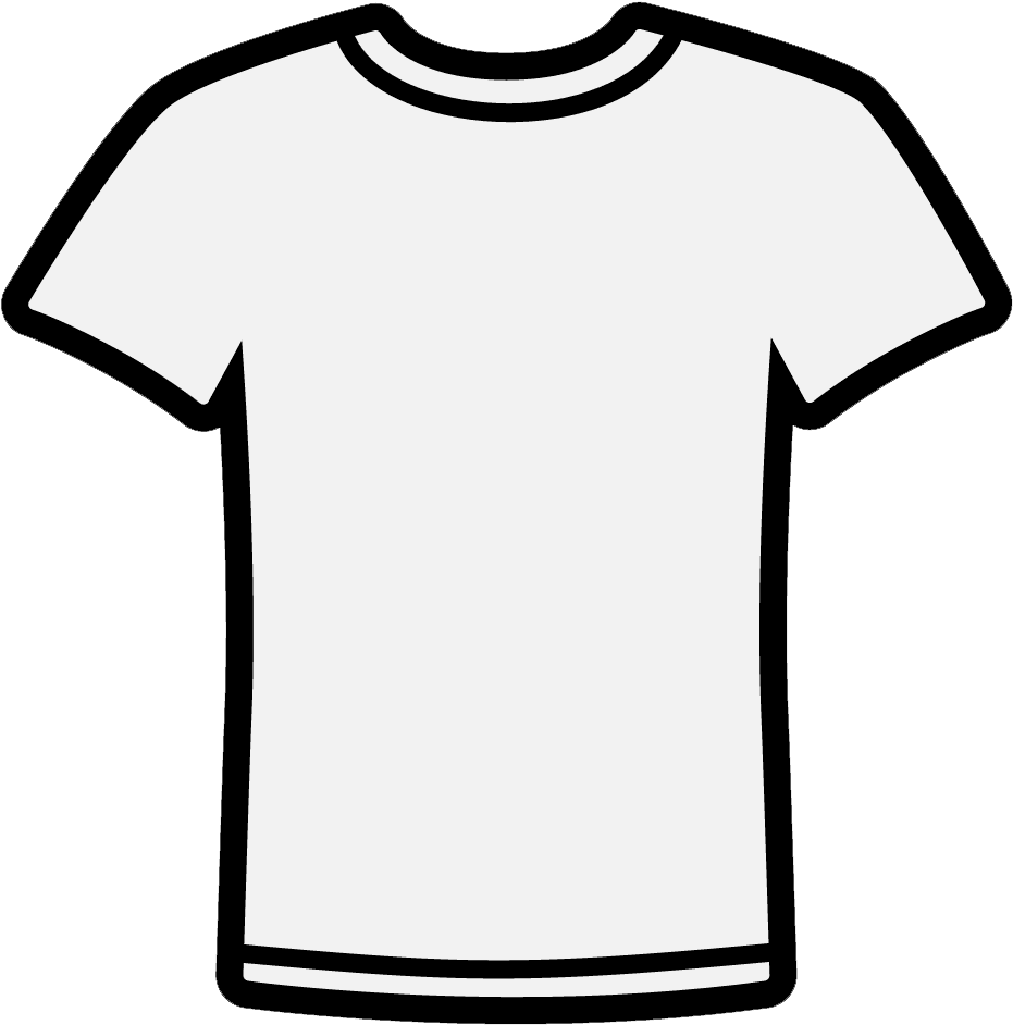 Shirt clipart of image white large size