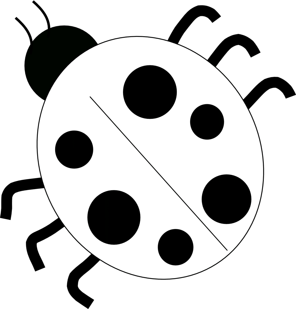 Black and white lady bug clipart panda images