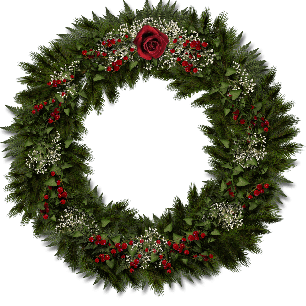 Christmas wreath pin page clipart picture 2