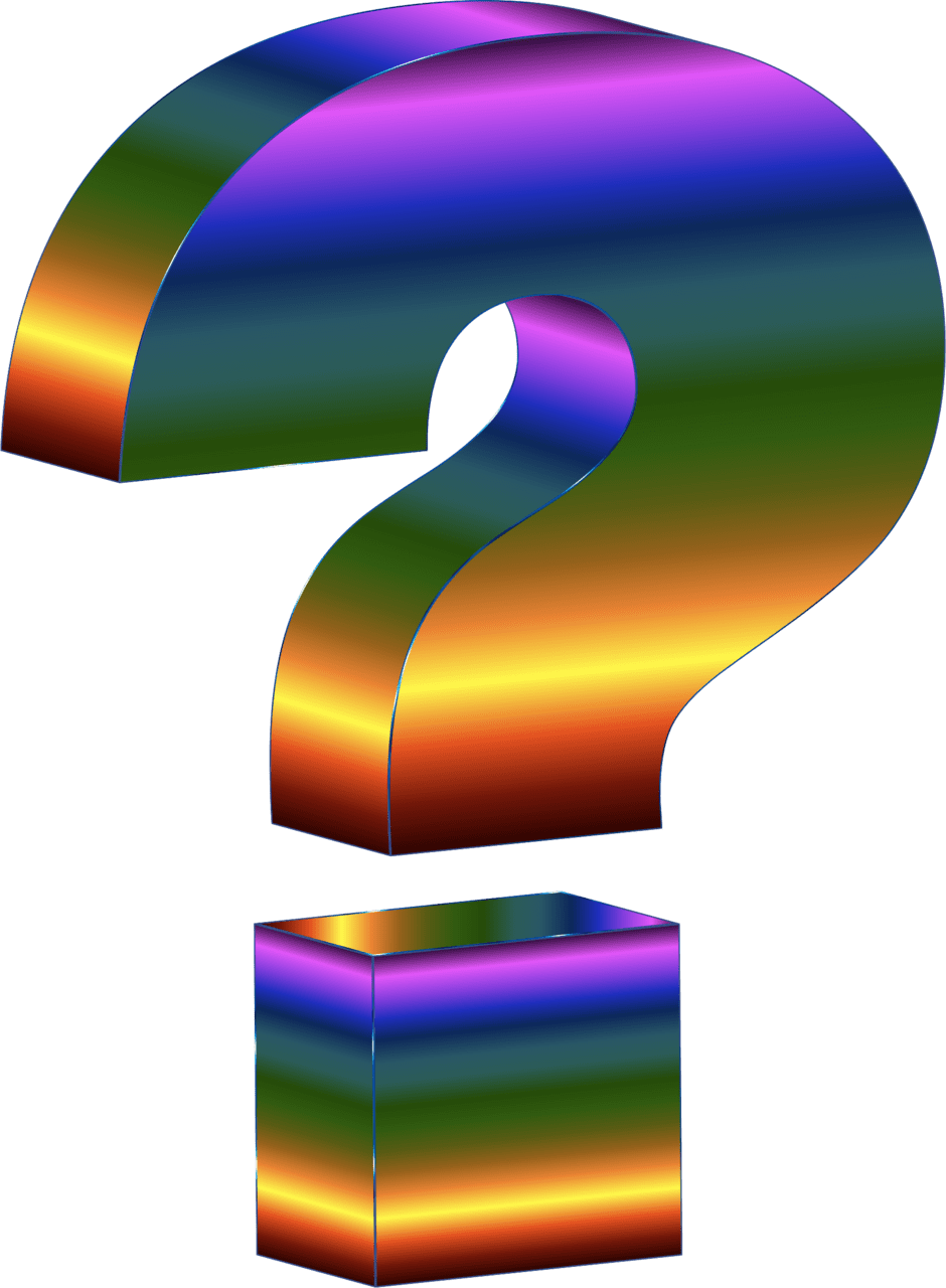 Prismatic question mark vector clipart image photo cc images