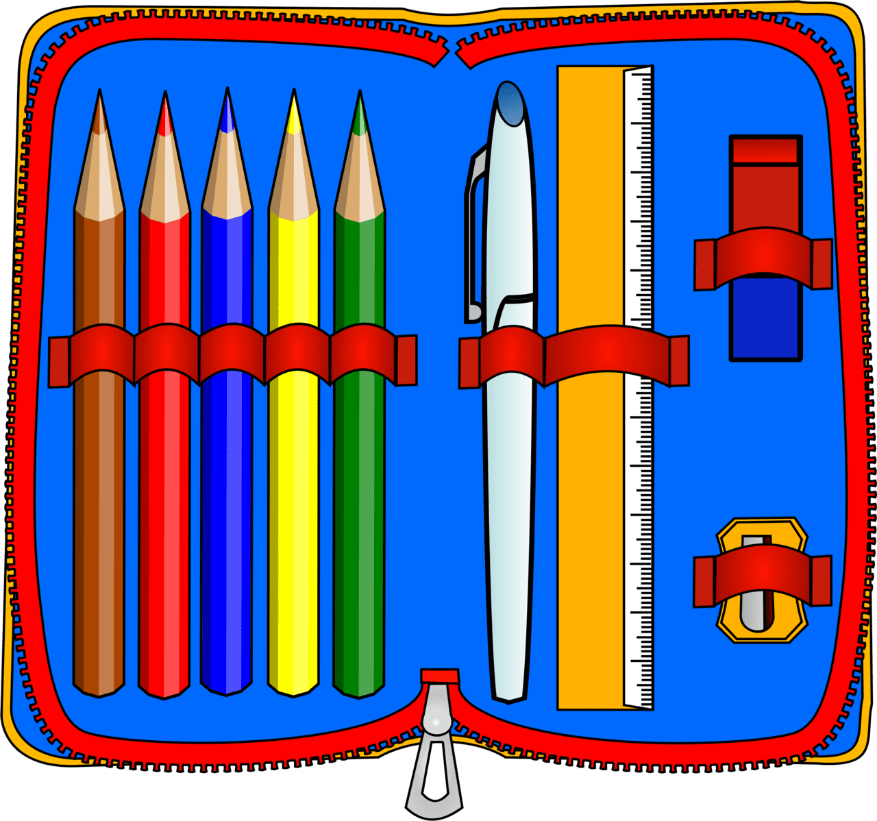 Pen cil case clipart background