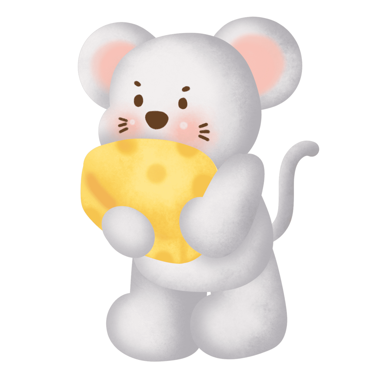 Cute rat and cheese clipart free