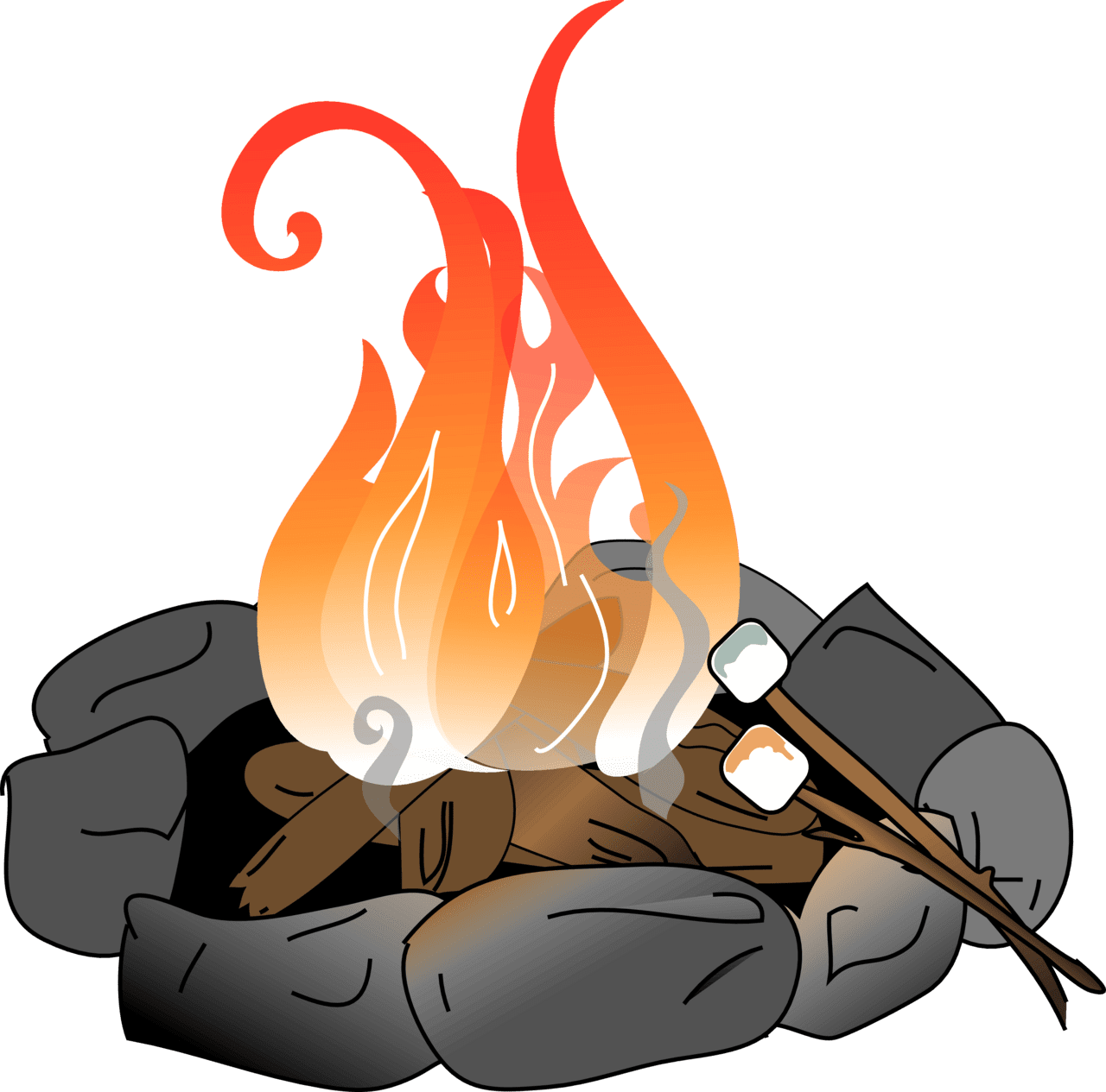 Campfire fire pit clipart free