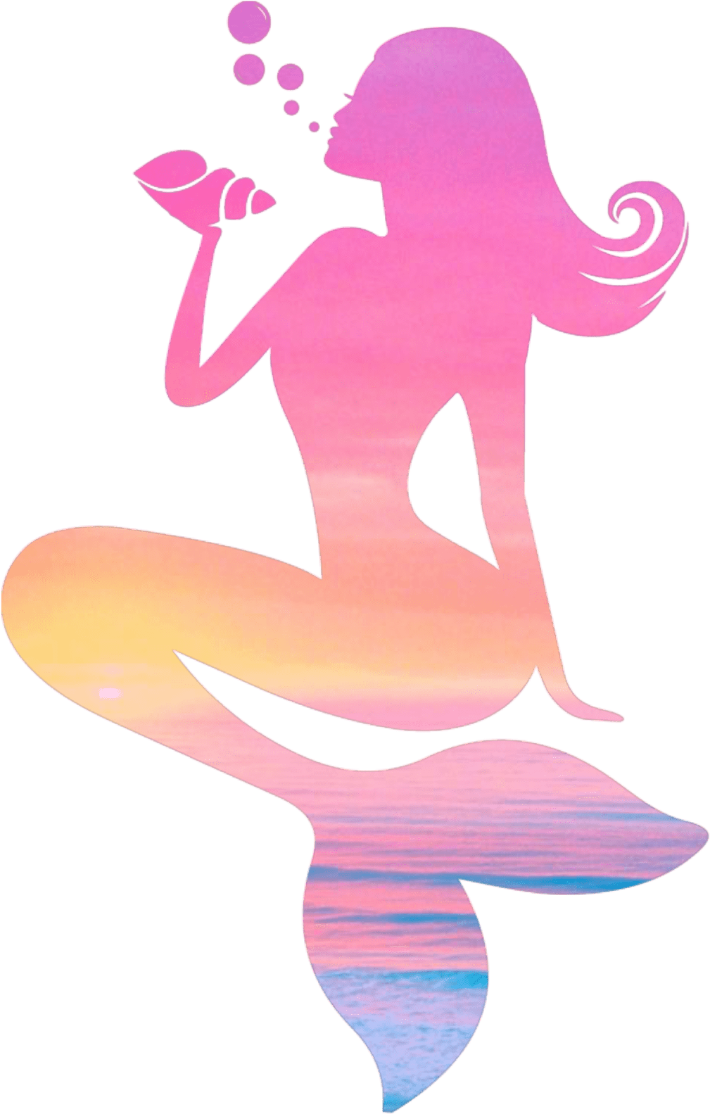 Mermaid clipart siren sea shell image with no backgroud key